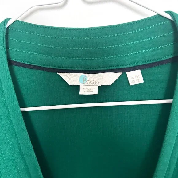 Boden Mira Ponte Wrap Dress Green Size 12 Tie Waist Workwear Midi  US 12L - Picture 4 of 9